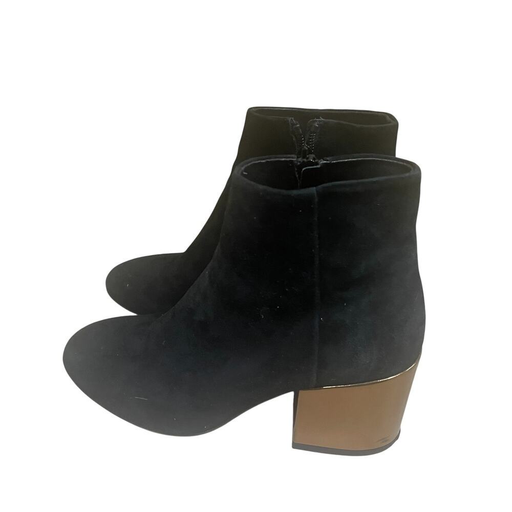 fabio rusconi suede boots with gold heel